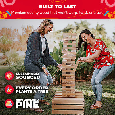 Premium Giant Tower Game w/ Storage Crate