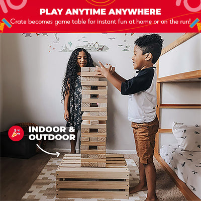 Premium Giant Tower Game w/ Storage Crate