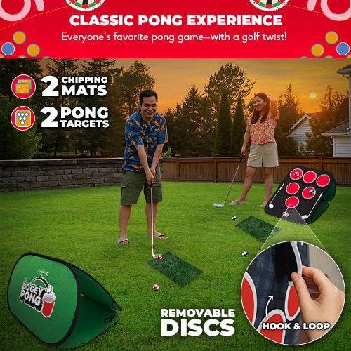 Bogey Pong | 3-in-1 Backyard Pong Golf Game Set