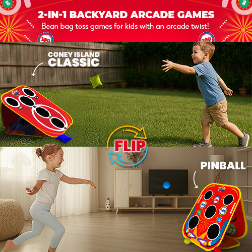 Backyard Arcade™ | 2-in-1 Bean Bag Toss Game for Kids