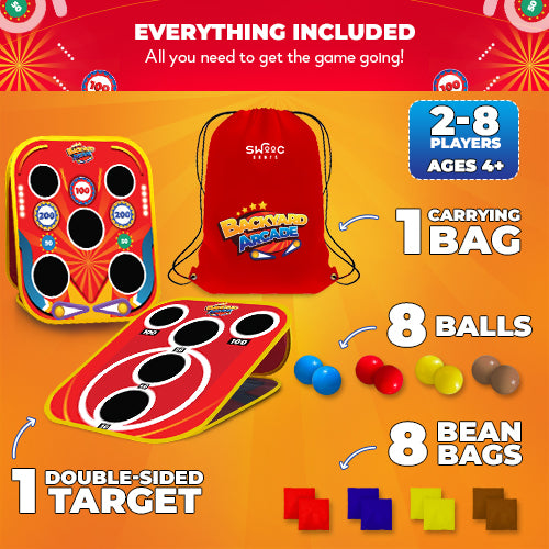 Backyard Arcade™ | 2-in-1 Bean Bag Toss Game for Kids