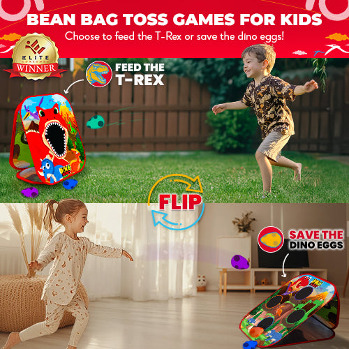 Dino Frenzy | 2-in-1 Corn Hole Games for Kids