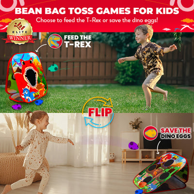 Dino Frenzy | 2-in-1 Corn Hole Games for Kids