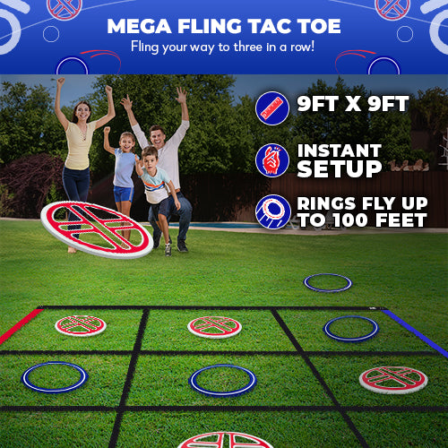 Fling Tac Toe (9ft x 9ft) Giant Tic Tac Toe Game