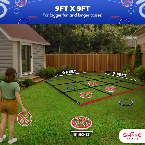 Fling Tac Toe (9ft x 9ft) Giant Tic Tac Toe Game