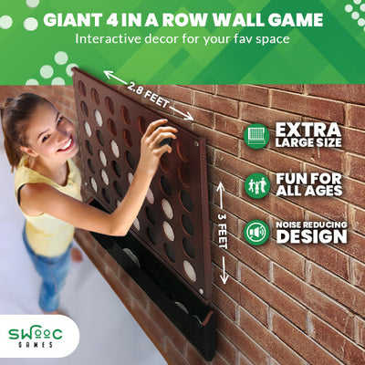 Wall Mounted Giant 4 In A Row Game