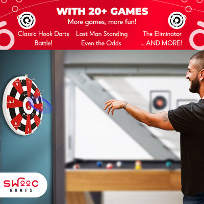 Hook Darts Ring Toss Game ‒ Wood Board and Soft Rings
