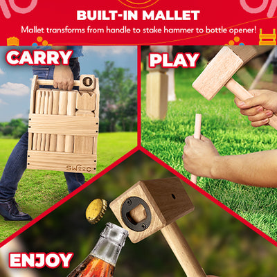 Kubb Yard Game With Crate