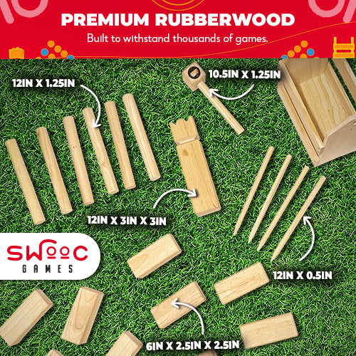 Kubb Yard Game With Crate