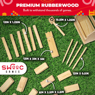 Kubb Yard Game With Crate