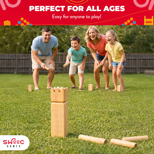Kubb Yard Game With Crate