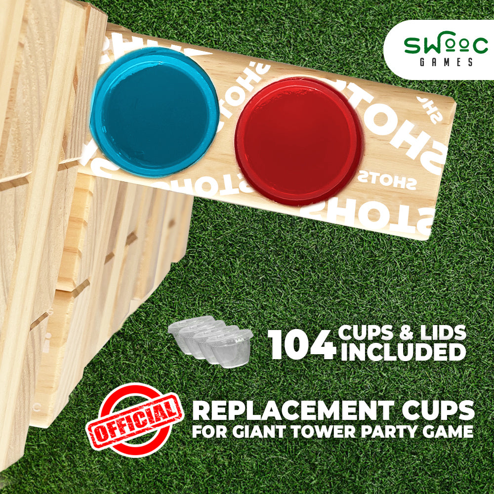 105 Extra/Replacement Gelatin Shot Cups & Lids