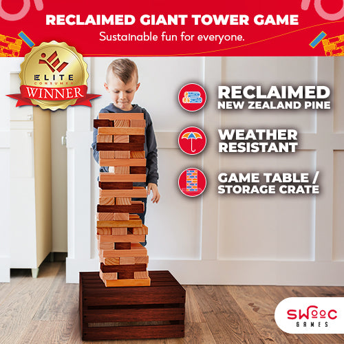 Reclaimed Wood Giant Tower Game