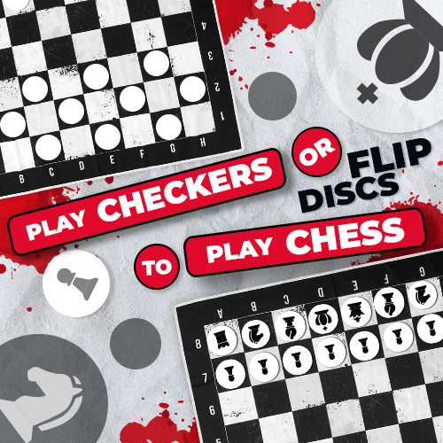 2-in-1 Premium Giant Checkers & Tic Tac Toe Game
