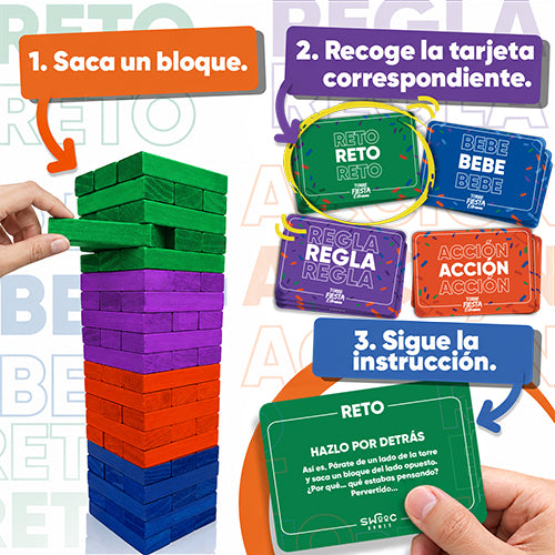 Torre Fiesta Extrema – 100 Comandos y 60 Bloques