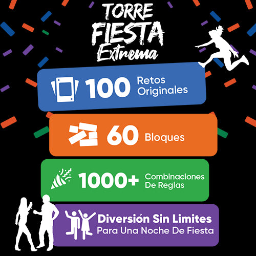 Torre Fiesta Extrema – 100 Comandos y 60 Bloques