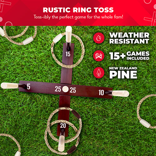Premium Rustic Ring Toss Outdoor Game