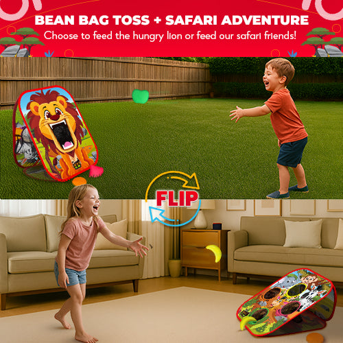 Safari Sling™ | 2-in-1 Bean Bag Toss Game for Kids