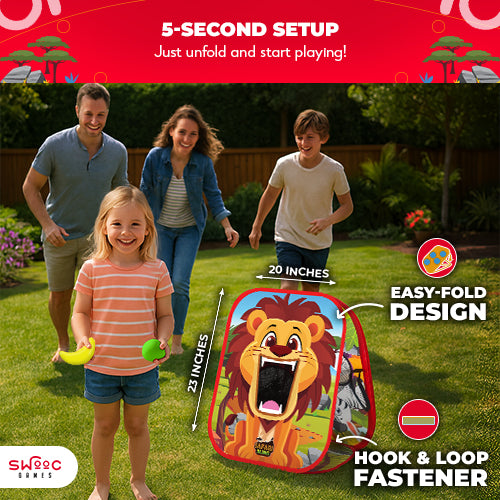Safari Sling™ | 2-in-1 Bean Bag Toss Game for Kids