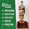 SWOOC Games - Reclaimed Giant Tower Game (Weather Resistant) 60 Blocks + Storage Crate / Outdoor Game Table | Stacks up to 5ft | Giant Outdoor Games For Adults | Large Yard Games | Jumbo Lawn Games | Backyard Games | Camping Games | Outdoor Games for Kids