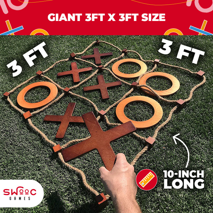 Giant Wooden Tic Tac Toe Game