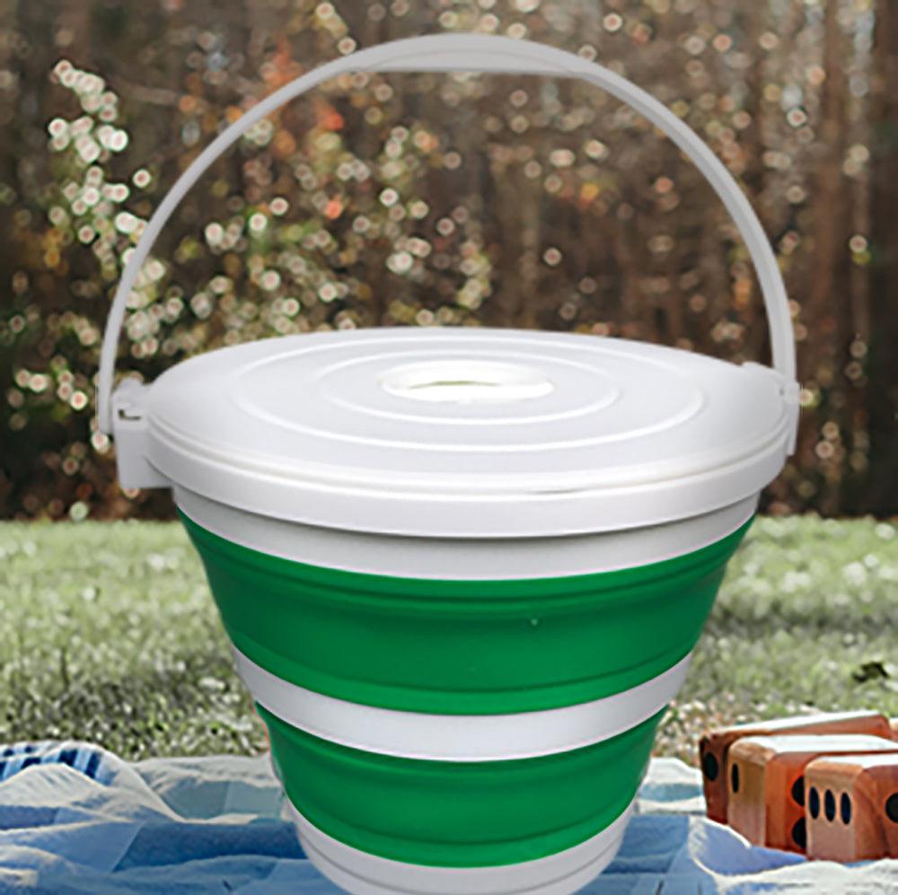 Yardzee & Farkle Giant Dice with Collapsible Bucket (20+ Games Included)