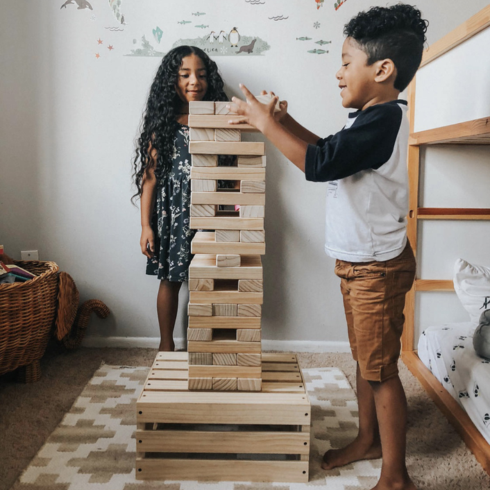 Premium Giant Tower Game w/ Storage Crate