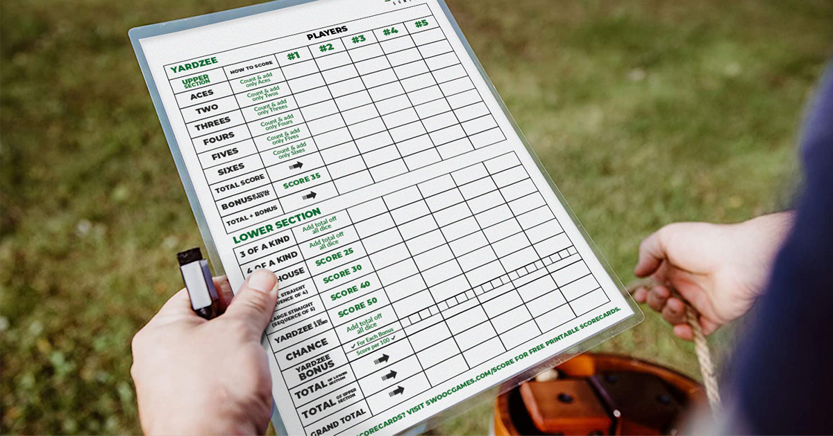 5 Pack Premium Yardzee & Farkle Scorecards