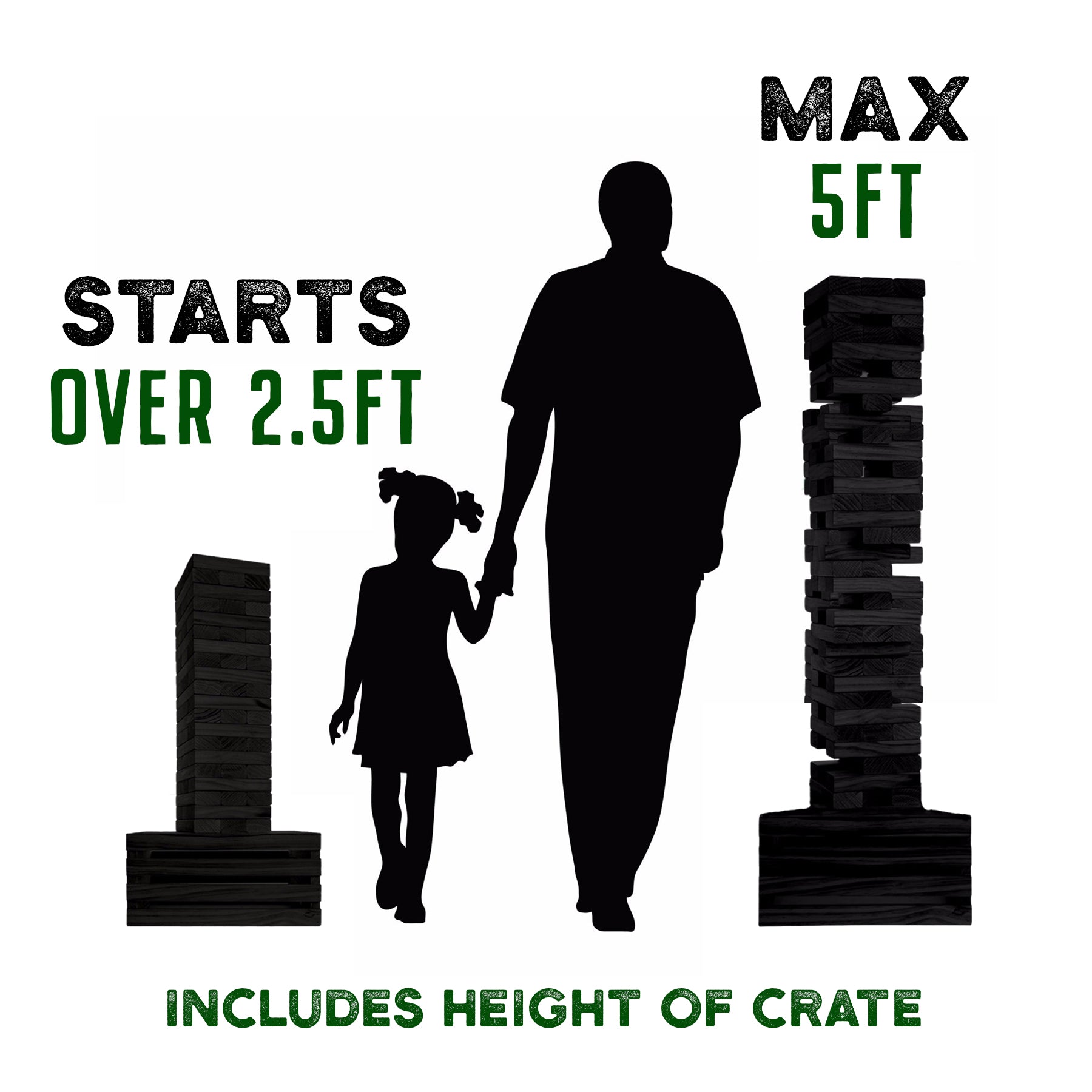 Premium Giant Tower Game w/ Storage Crate